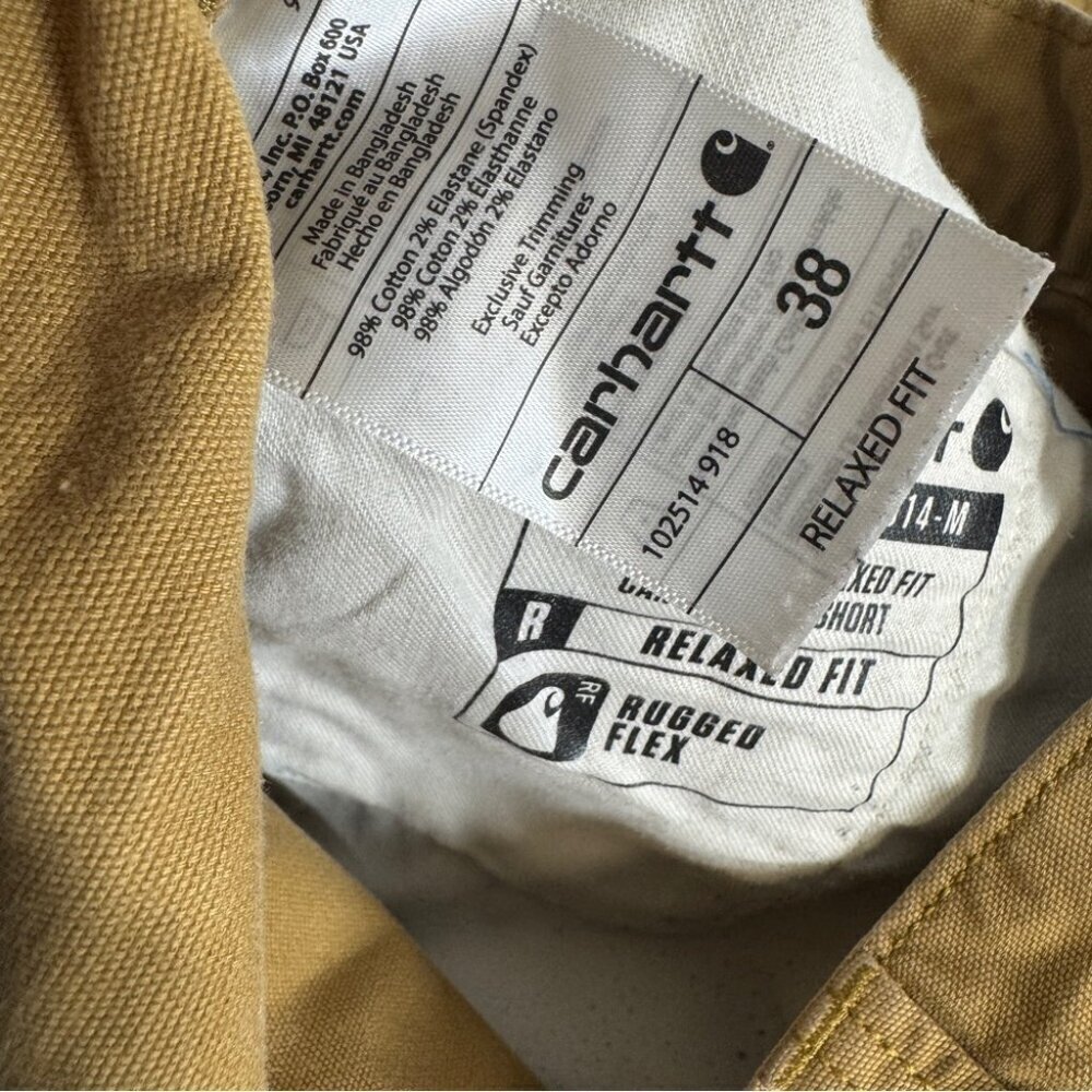 Carhartt Rugged Flex Relaxed Fit Brown Knee length Cargo Shorts Size 38 - Picture 5 of 15
